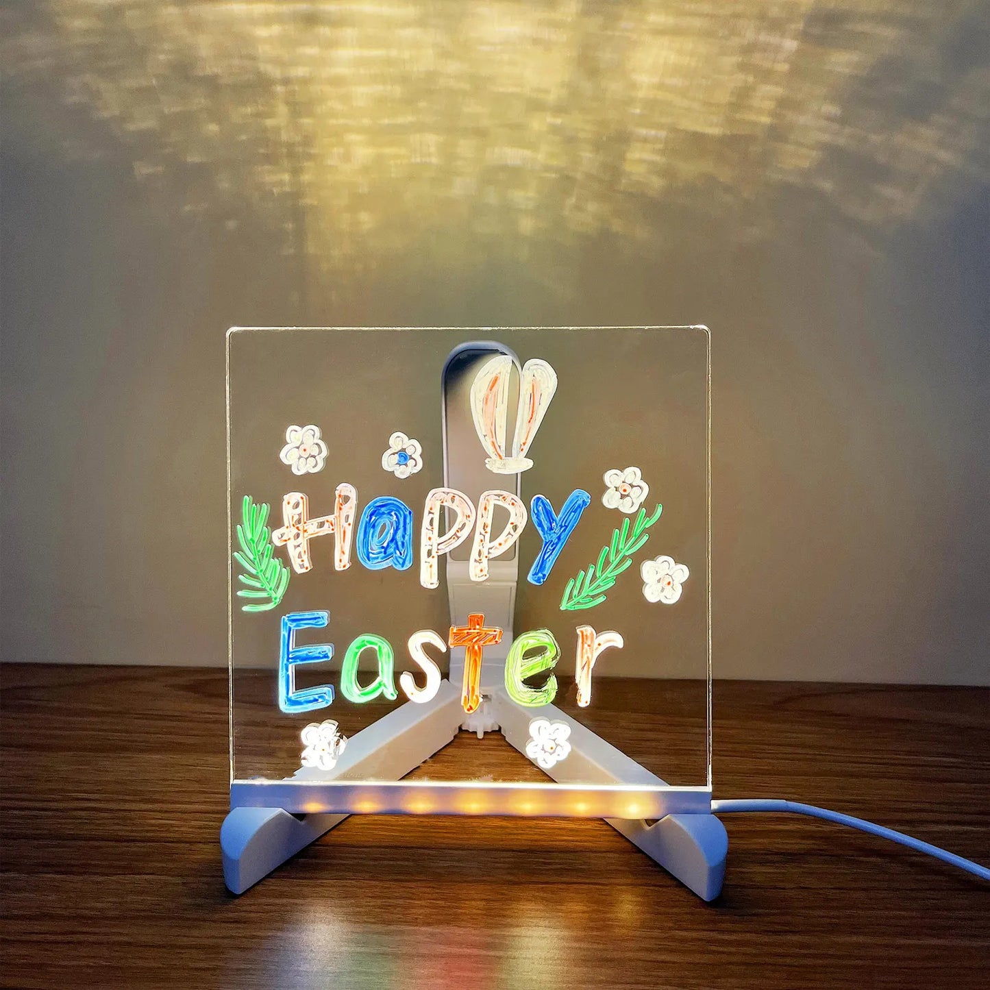 Illuminate Your Creativity with the Glowing LED Drawing Board Lamp - The Perfect Erasable Memo and USB Night Light for Endless Fun and Unique Gifting!