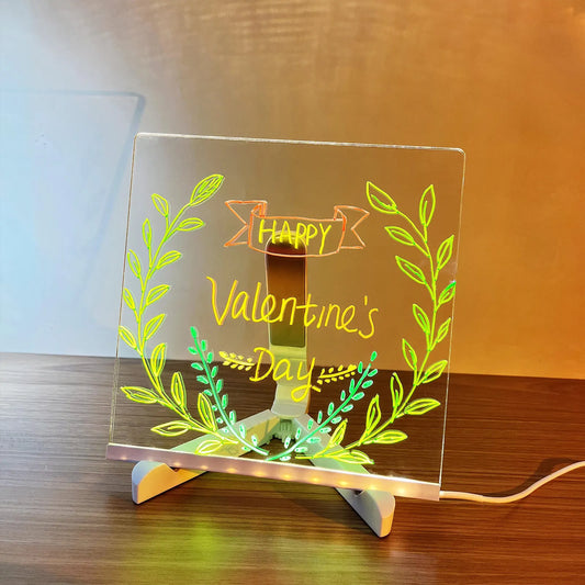 Illuminate Your Creativity with the Glowing LED Drawing Board Lamp - The Perfect Erasable Memo and USB Night Light for Endless Fun and Unique Gifting!
