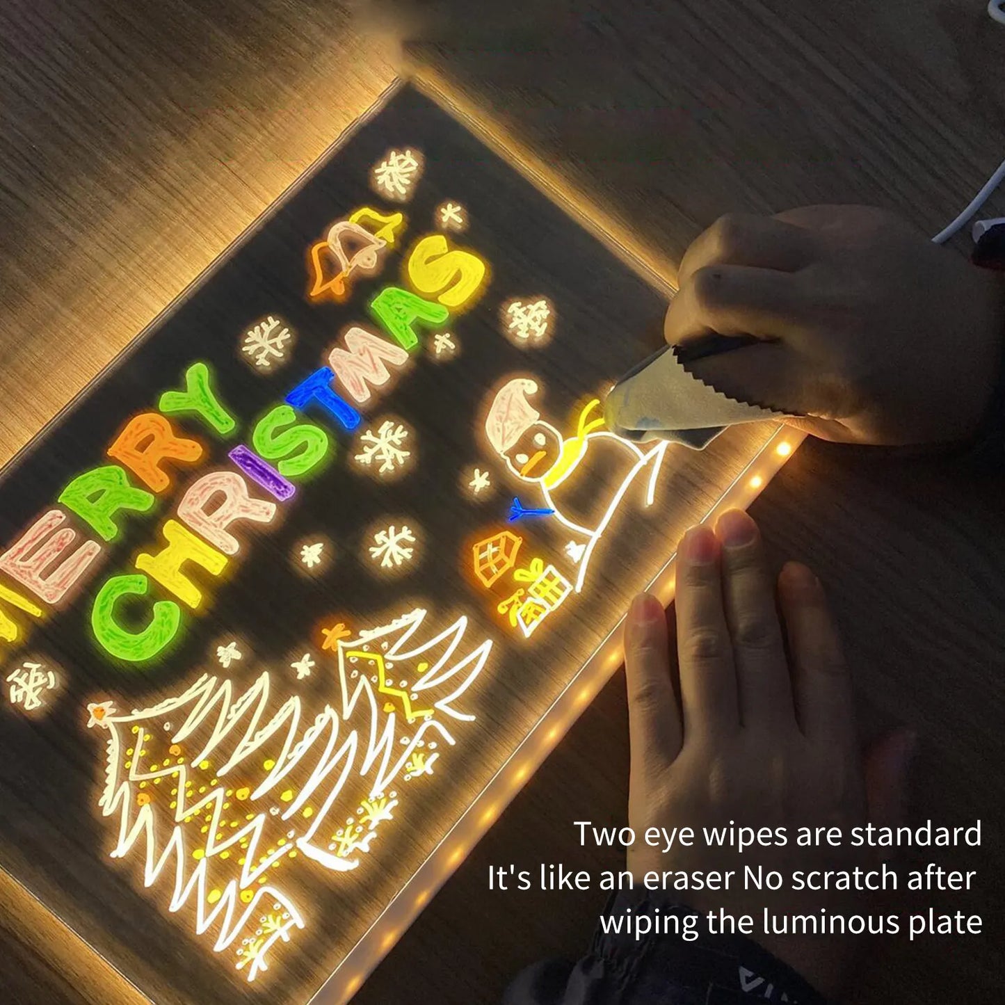 Illuminate Your Creativity with the Glowing LED Drawing Board Lamp - The Perfect Erasable Memo and USB Night Light for Endless Fun and Unique Gifting!