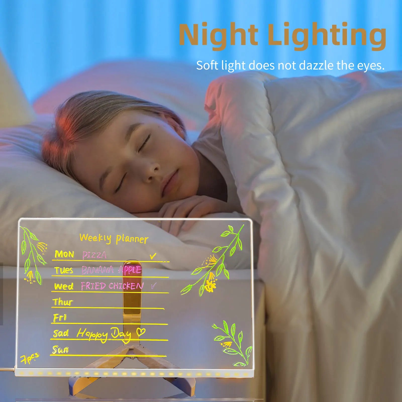 Illuminate Your Creativity with the Glowing LED Drawing Board Lamp - The Perfect Erasable Memo and USB Night Light for Endless Fun and Unique Gifting!