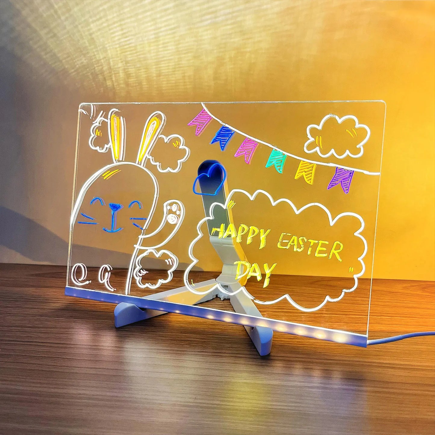 Illuminate Your Creativity with the Glowing LED Drawing Board Lamp - The Perfect Erasable Memo and USB Night Light for Endless Fun and Unique Gifting!