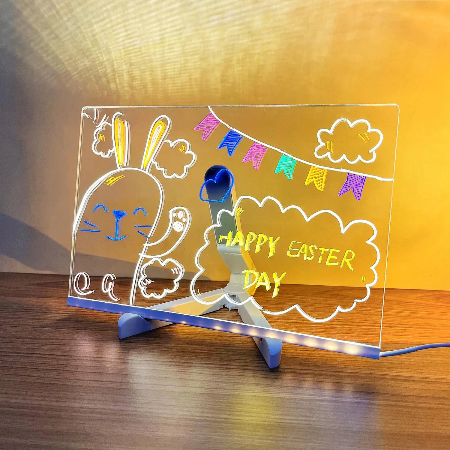 Illuminate Your Creativity with the Glowing LED Drawing Board Lamp - The Perfect Erasable Memo and USB Night Light for Endless Fun and Unique Gifting!